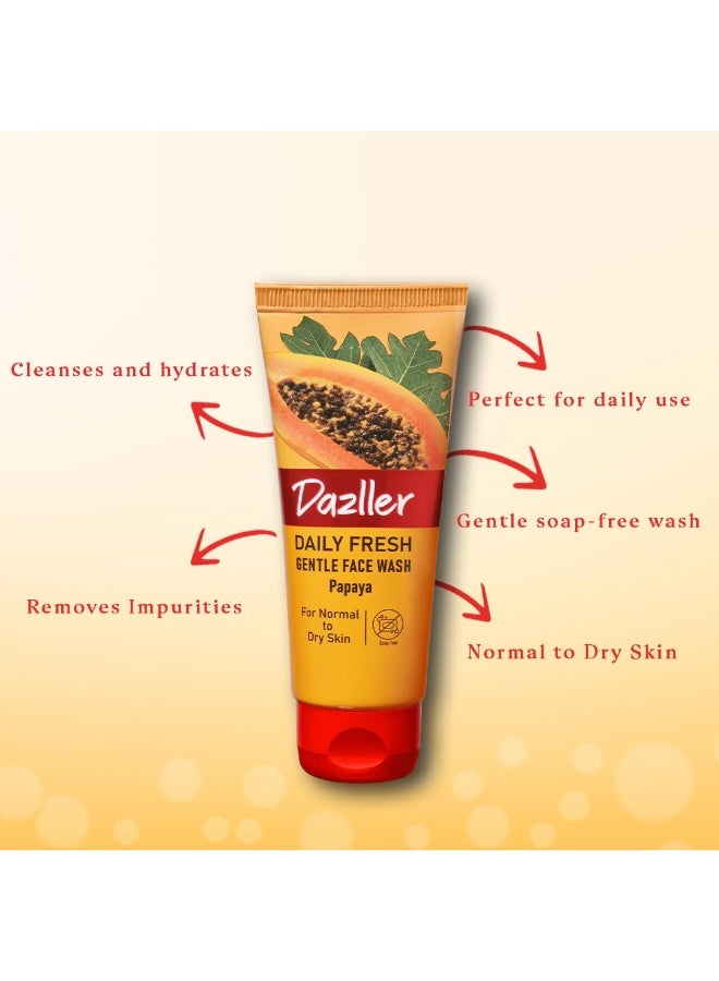 Dazller Naturals Face Wash Combo Pack of 5 Foam Cleansers|Brightens, Hydrates, Evens Skin Tone|For All Skin Types|0% artifical colour|250g - Image 3